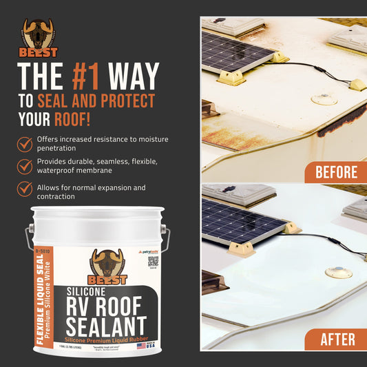 BEEST RV Roof Sealant (Silicone Premium Liquid Rubber)