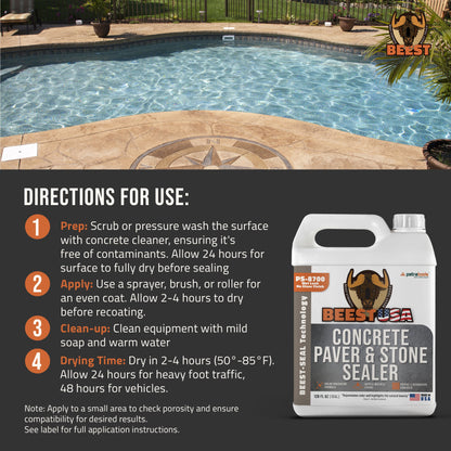 BEEST PS-8700 Concrete, Paver, and Stone Sealer