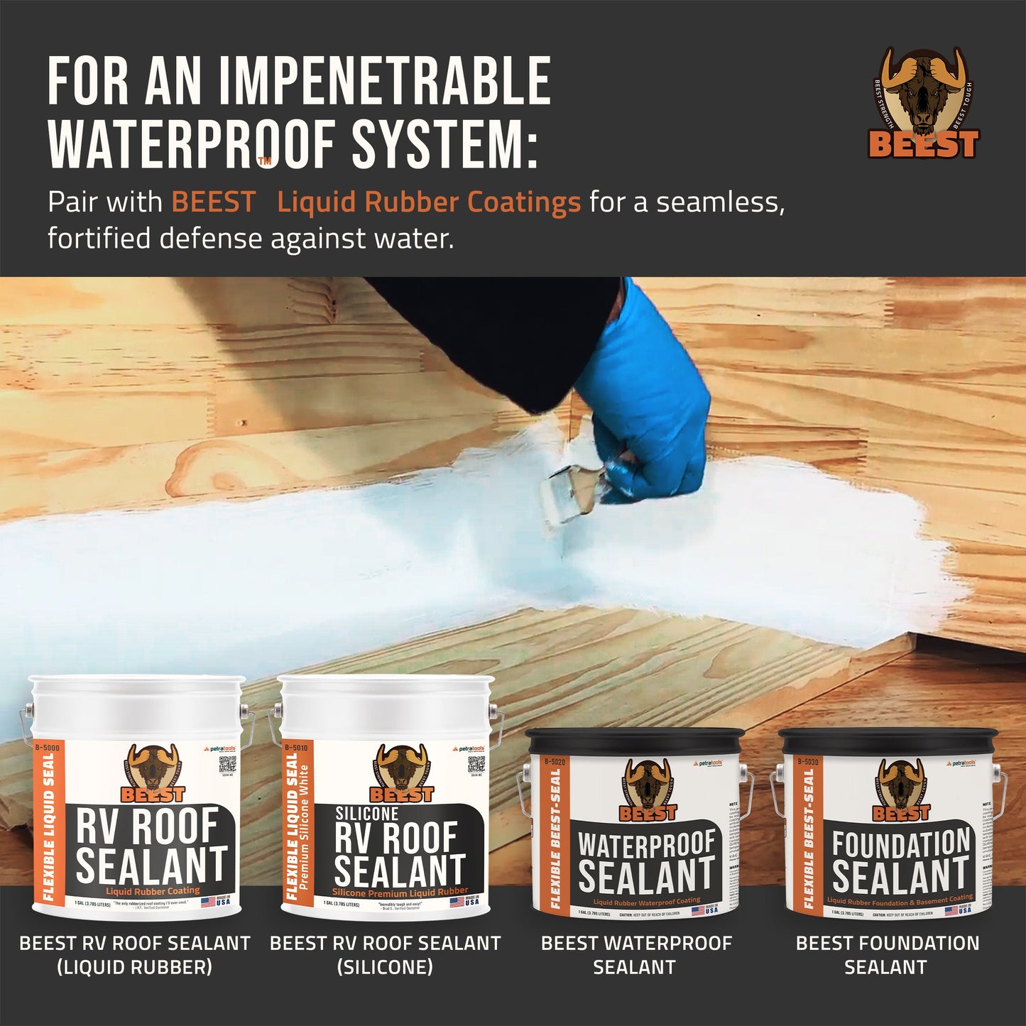 BEEST SeamSecure Fabric - 100% Stitch-Bonded Polyester Waterproofing Membrane