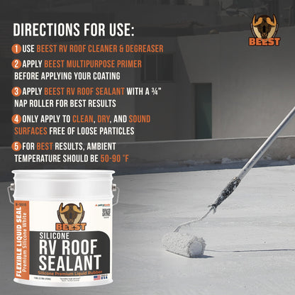BEEST RV Roof Sealant (Silicone Premium Liquid Rubber)