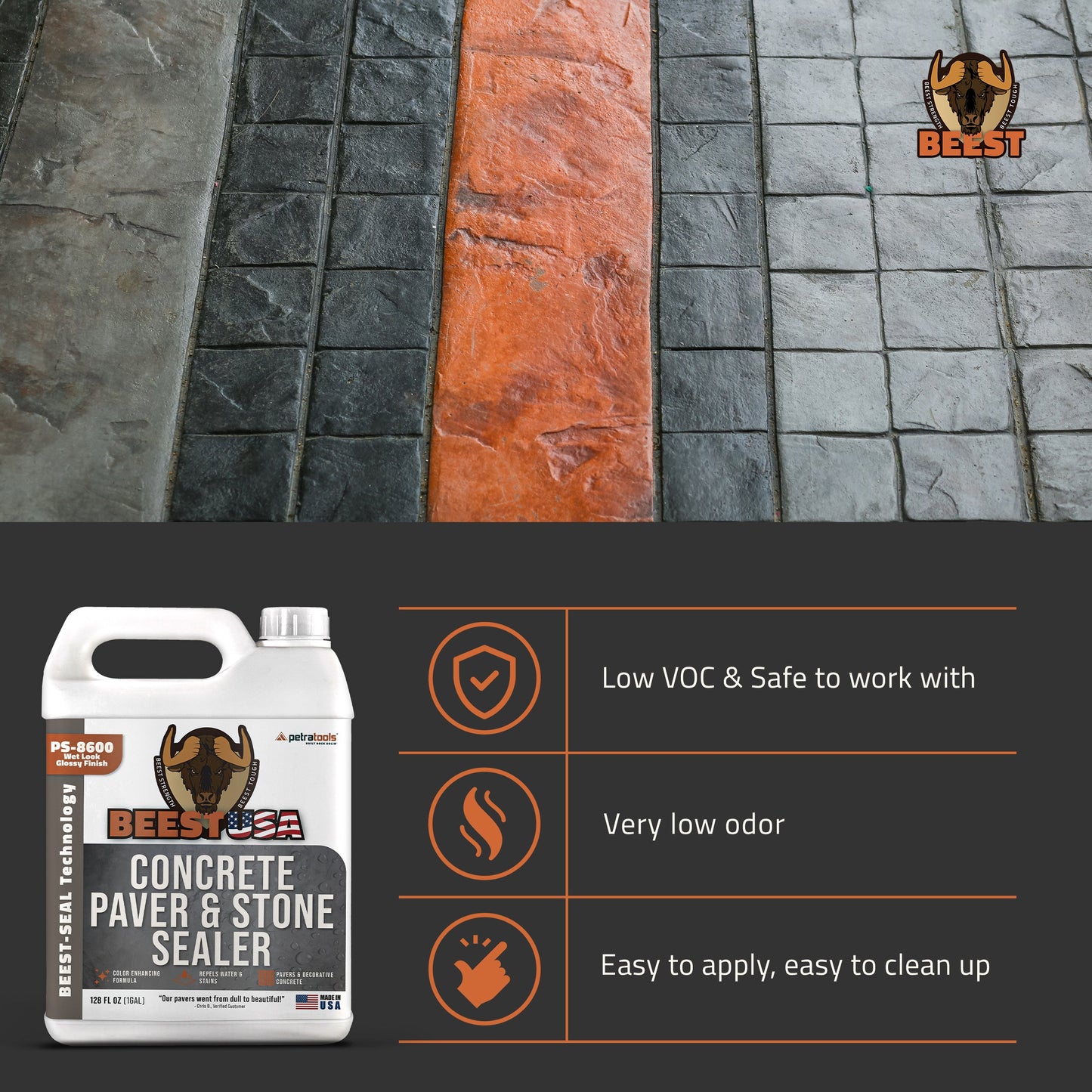 BEEST PS-8600 Concrete, Paver, and Stone Sealer