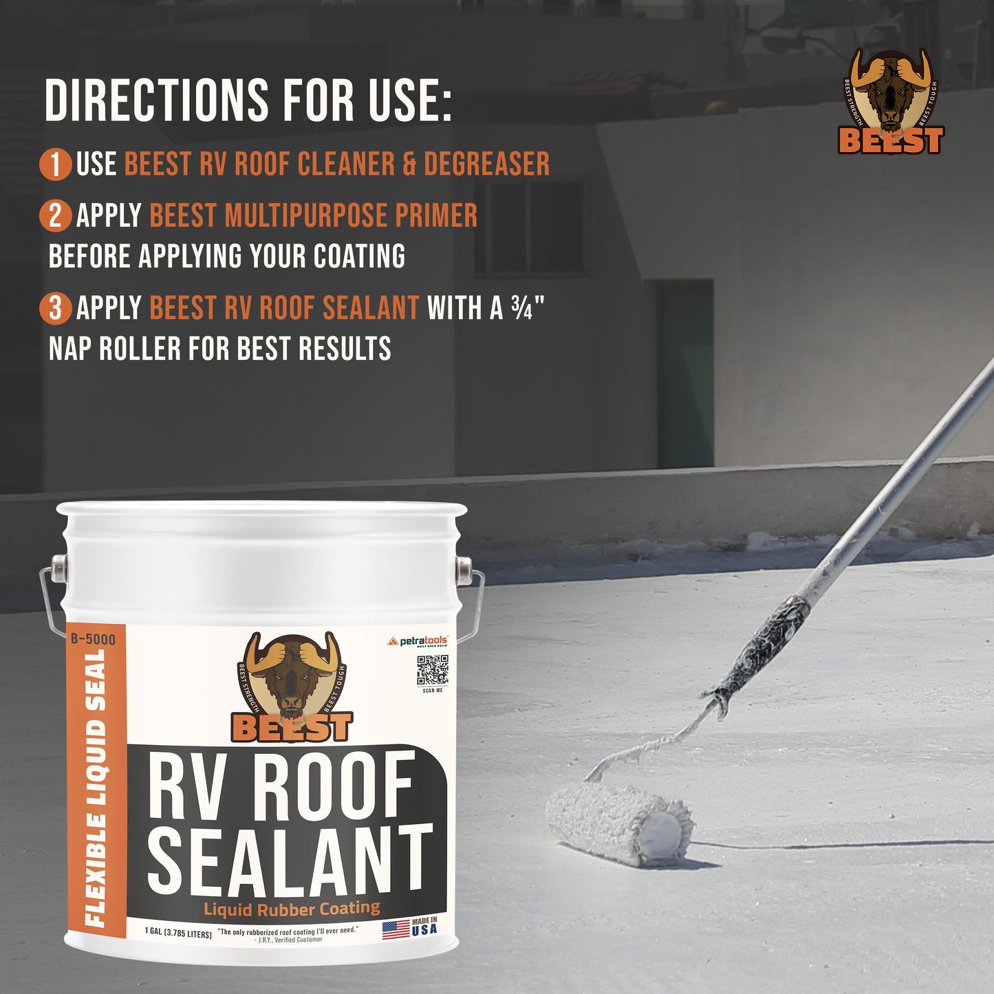 BEEST RV Roof Sealant (Liquid Rubber Coating)