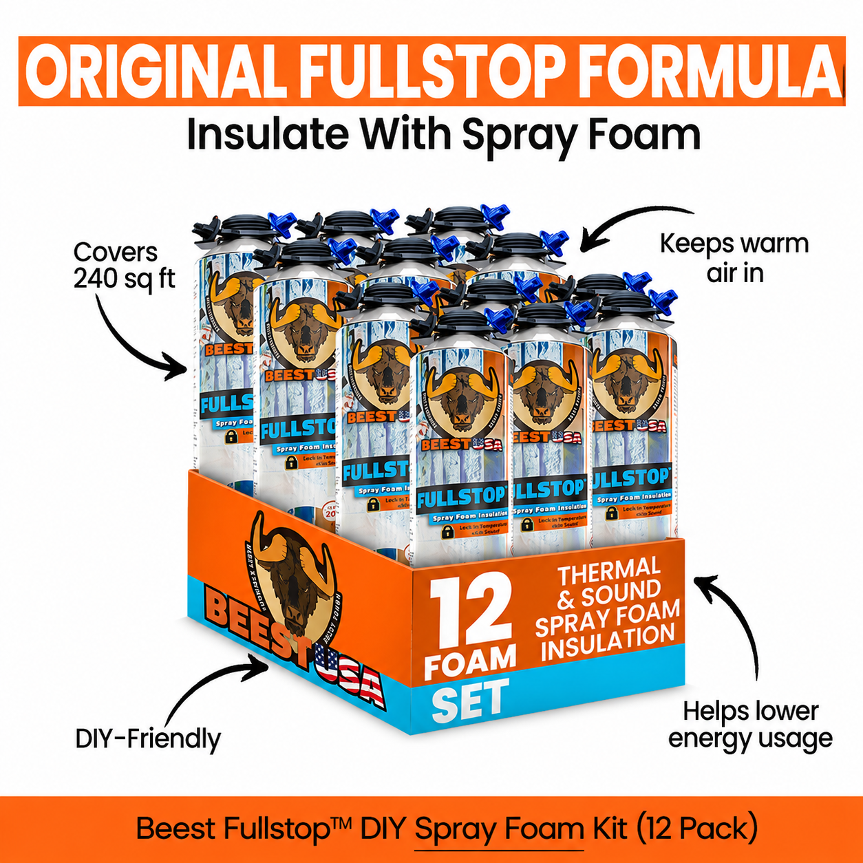 (Original Formula) BEEST FullStop™ Spray Foam Insulation Kit
