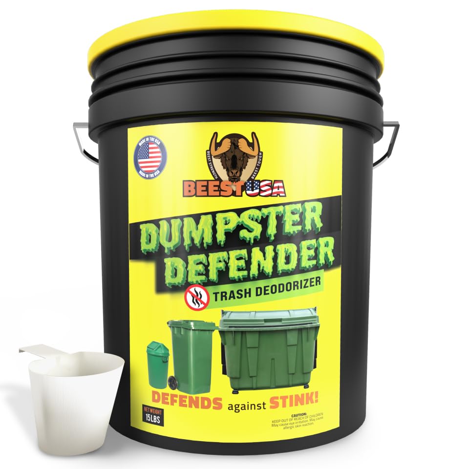 BEEST Dumpster Defender - Trash Can Deodorizer & Liquid Waste Absorber