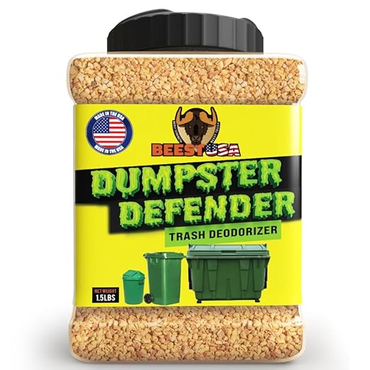 BEEST Dumpster Defender - Outdoor Trash Can Deodorizer & Liquid Waste Absorber (Made in USA)
